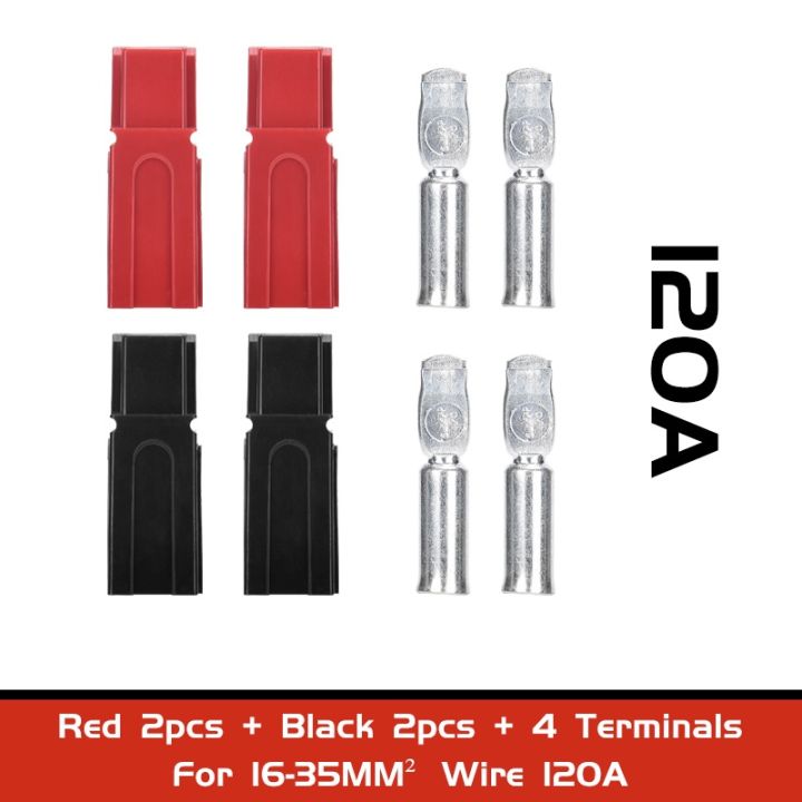 30a-45a-75a-120a-180a-dc-600v-power-connector-red-black-inverter-battery-quick-charging-plug-solar-caravan-unipolar-terminals