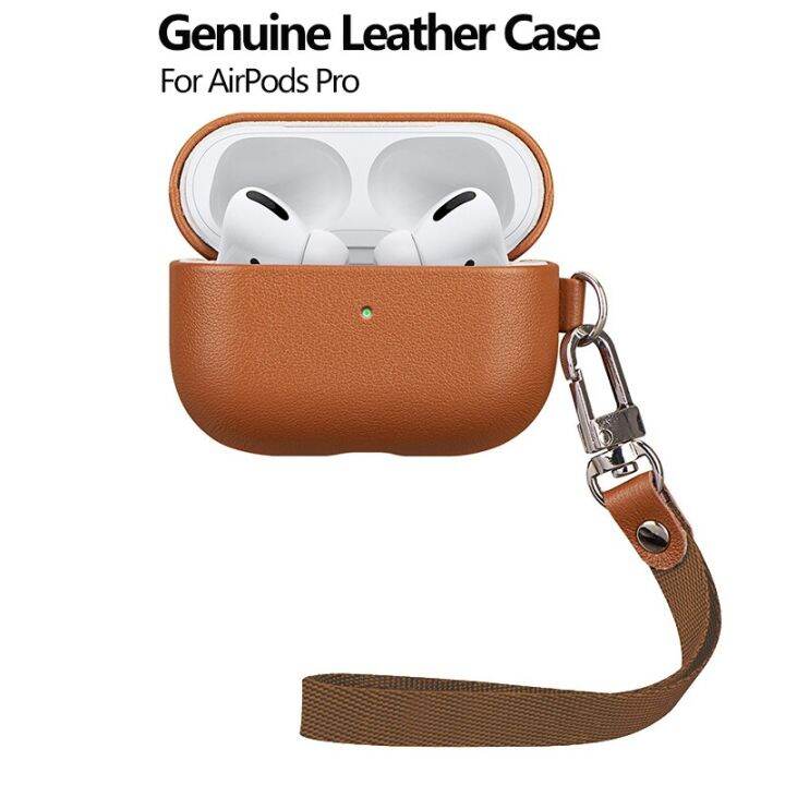 Genuine Leather For Airpods Pro 2 Case Luxury Real Skin For Airpods Pro