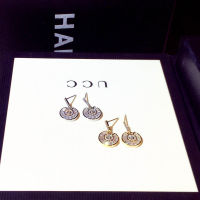 Earrings Womens S925 Silver Needles New Fashion Design Earrings Super Flash Inlaid Rhinestone Geometric Temperament Joker Gift