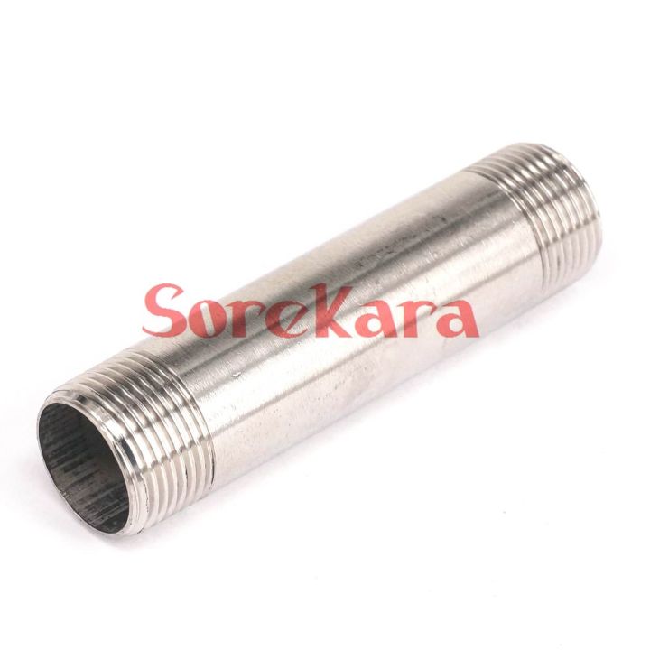 1-quot-bsp-equal-male-thread-length-100mm-304-stainless-steel-long-straight-pipe-fitting-connector-adapter
