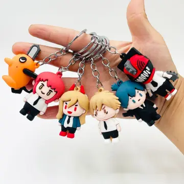 Hot Anime Chainsaw Man Denji Pochita Power Cute Keychain Cartoon
