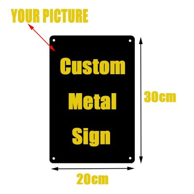 【YF】☞☾  Custom Tin Sign Plaque Metal Painting Personalized License Plate Room Wall Poster