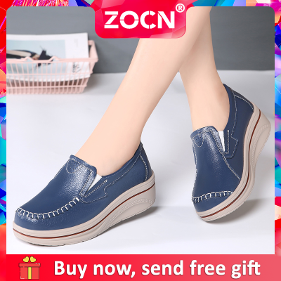 ZOCN Wedges Shoes for Women Fashion Platform Shoes for Women Korean Black High Heels Shoes Fashion Casual Plus Size women Shoes 35-42