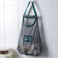 Portable Reusable Grocery Bags for Fruit Vegetable Bag Polyester Mesh Organizer Handbag Short Handle Net Shopping Bags Tote