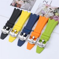 Suitable For 28Mm Adapt To AP Aibi Royal Oak Offshore Series 15710 26470 Pin Buckle Silicone Rubber Short Strap 0705