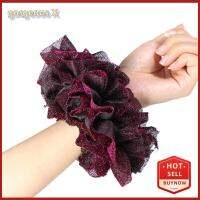 GORGEOUS X กำมะหยี่สีทอง ขนาดใหญ่ scrunchies อีลาสติก ศิลปะผ้าศิลปะ เชือกมัดผมหางม้าแวววาว ง่ายๆ ชุดคลุมศีรษะ แถบยางยืดหยุ่น ผมเส้นผม