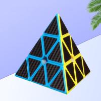 Moyu mofangjiaoshi pyramid magic cube Analog carbon fiber stickers speed cubes professional puzzle pyramid cubes triangle toy