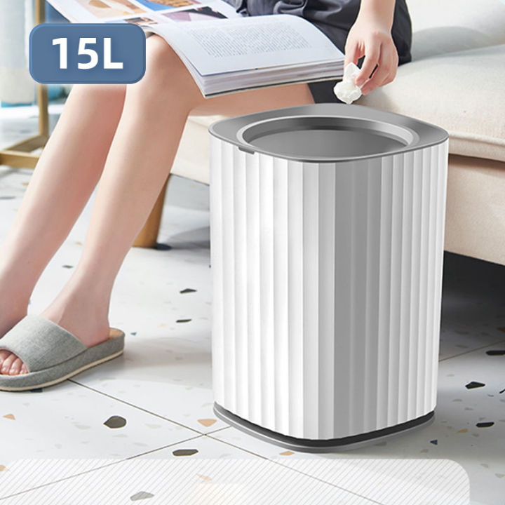 9L15L Kitchen Wastebasket Garbage Bin Vertical Bathroom Trash Can ...