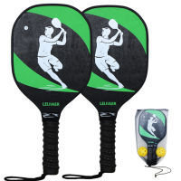 Pickleball Paddles ชุดไม้ Pickleball Rackets 2ลูกและถุงเก็บตาข่ายสำหรับผู้เริ่มต้น