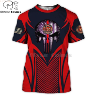 But (สต็อกเพียงพอ) 2023 NEW Firefighter Printed 3d Firemen T shirt Tea Shorts.คุณภาพสูง size:S-5XL