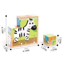 Multicolor Cartoon Early Education Beech Puzzle Supplies for Children over 36 Months Develop Hands-on Skills Jigsaw