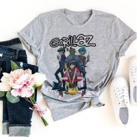 Gorillaz เสื้อผ้าการ์ตูนญี่ปุ่นเด็กผู้หญิงเสื้อลายอะนิเมะเสื้อยืดสตรีลายตลก