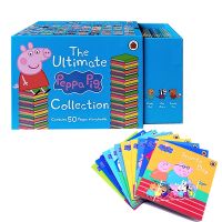 (Explosive style) [Trial version][Blue set box random 1 copy] Peppa Pig Collection English original picture book Childrens enlightenment early education puzzle