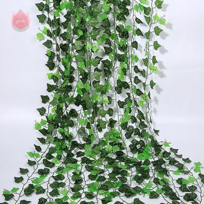 【cw】 1Pc 2.2M ArtificialPlant GarlandLiana Fake VinesWall HangingWeddingRoom Garden Decoration Flower 【hot】