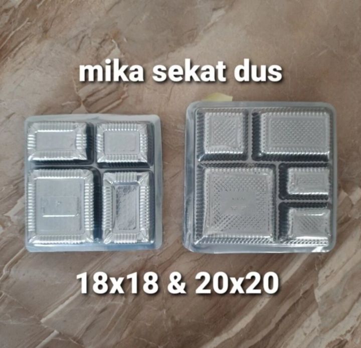 Plastik Mika 50pcspack Sekat Dus Nasi Ukuran 18x18 Dan 20x20 Lazada Indonesia 6653