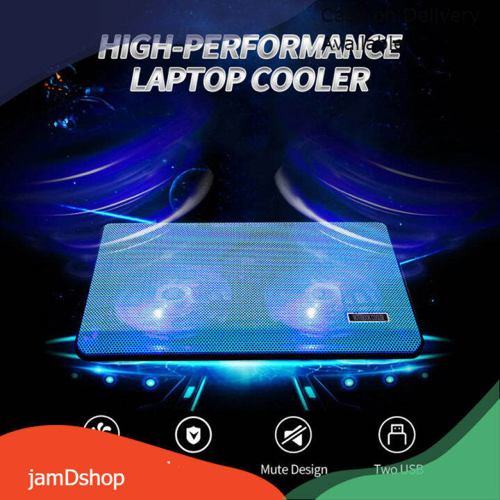 Laptop Cooler Pad Double Fan Cooler with Two USB Ports Support