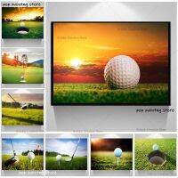 Modern Golf Club Course โปสเตอร์ภูมิทัศน์ภาพวาดผ้าใบ Wall Art หญ้าสีเขียวพิมพ์ภาพ Office Living Room Decor