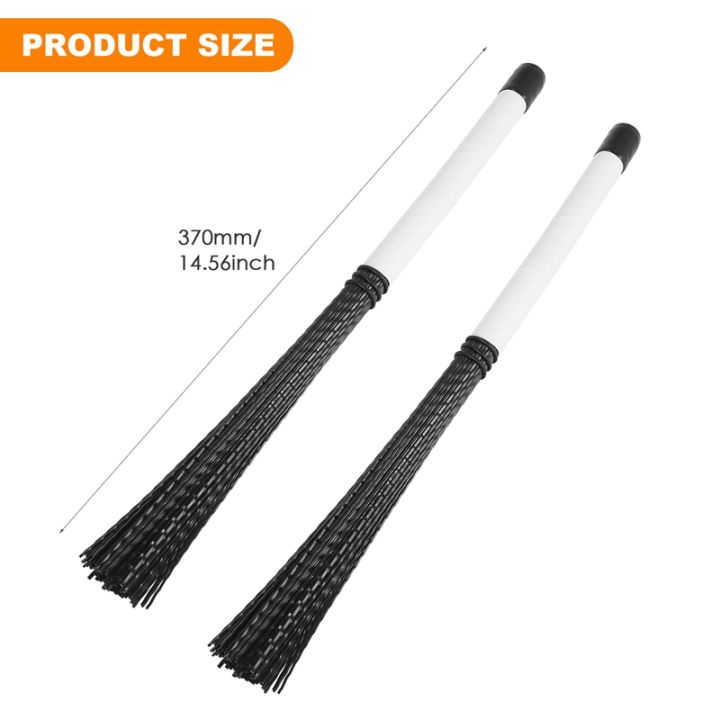 2pcs-cajon-brush-telescoping-drum-brushes-nylon-sticks-percussion-for-jazz-stick-drum-musical