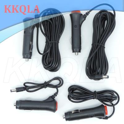 QKKQLA DC 12V 24V Car Adapter Charger Lighter Power supply extension cable Plug Cord Switch For Car Monitor Camera 2.1x5.5mm 0.5m-5m