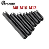 M8M10M12 Split Spring Dowel Tension Roll Pin Elastic Cylindrical Cotter Pin Dowel Elastic Cylindrical Slotted Pin Black-Zinc Plated