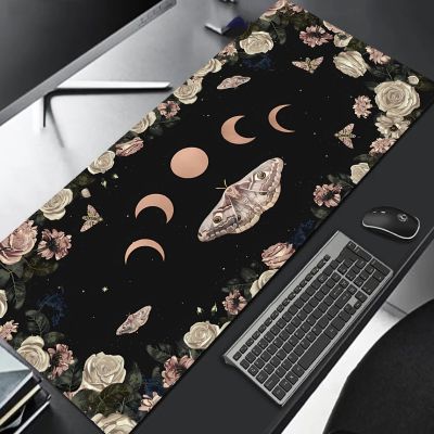 【CC】◇❀✲  Phases Desk Cottagecore Pale Star Witchy Pagan Large Mousepad Occult Wicca Xxl