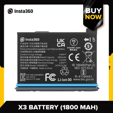 2200mAh Replacement Battery or Storage Dual Charger for Insta360 X3 Battery