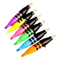 [HOT BYIIIXWKLOLJ 628]ปากกาเน้นข้อความหมึกฟลูออเรสเซนต์สำหรับเด็ก,ปากกากราฟฟิตีลายเส้น6สีแพ็คคละสีไม่มีกลิ่นซีดจางง่าย