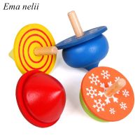 【DT】 1pc Colorful Stripe Wooden Gyro Toys for Children Boys Girl Desktop Spinning Top Toy Kids Birthday Gift Adult Relief Stress Game  hot