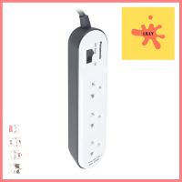 รางปลั๊กไฟ 3 ช่อง 1 สวิตซ์ PANASONIC WCHG24132W 1 ม. สีขาวPOWER STRIP PANASONIC WCHG24132W 3-OUTLET 1-SWITCH 1M WHITE **ใครยังไม่ลอง ถือว่าพลาดมาก**