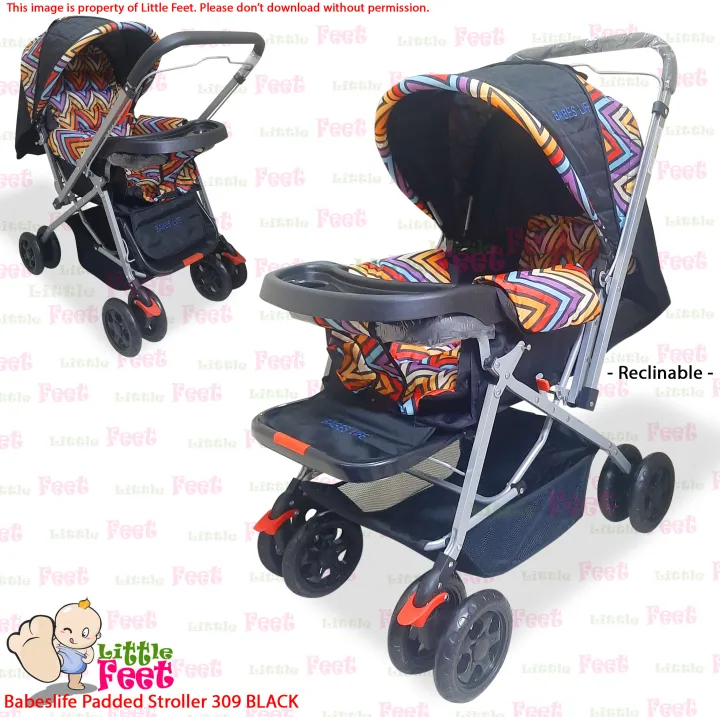 NEW Babeslife CD309 Stroller Reversible handle and Reclinable BLACK