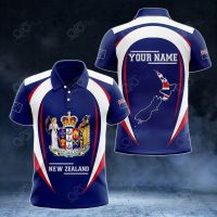 2023 NEW Style Customize New Zealand Map &amp; Coat Of Arms Unisex Adult Polo Shirtsize：XS-6XLNew product