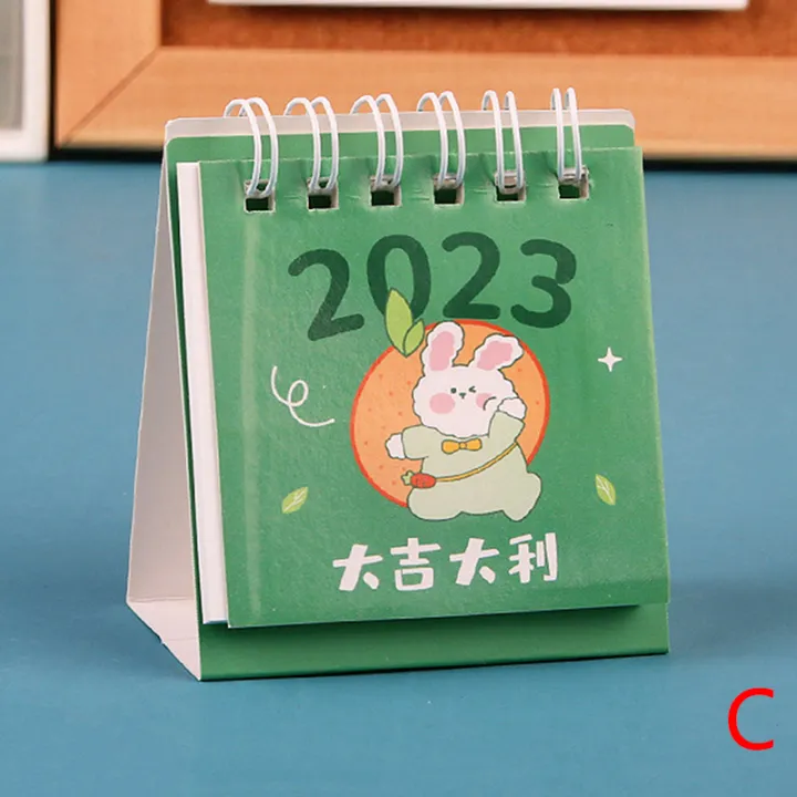 tlrcrz 2023 Cute Cartoon Rabbit Desktop Mini Calendar Daily Scheduler ...