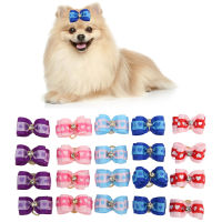 Dog Grooming Bows Lovely Strong Pet Hair Decoration with Rubber Bands for Pet Party for Wedding