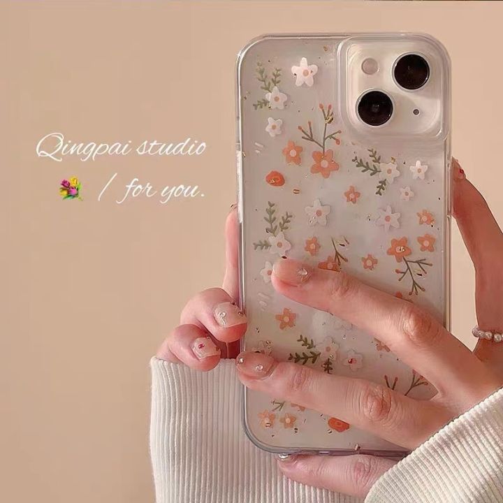 casing-compatible-for-tecno-camon20-4g-20-pro-5g-small-floral-full-clear-phone-case-soft-silicone