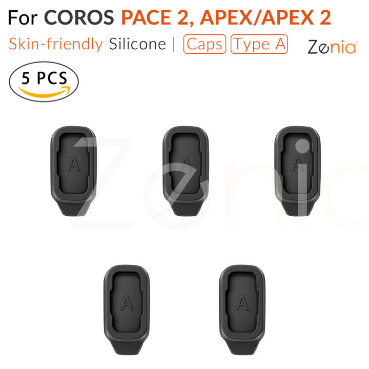 zenia-5pcs-หมวกกันฝุ่นสำหรับ-coros-pace-2-pace2-apex-46mm-42mm-vertix2-vertix-apex-2-pro-apex2-นาฬิกาสปอร์ตอัจฉริยะอุปกรณ์เสริมปลั๊กอุดกันฝุ่น
