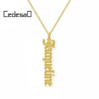 ❇✇❣  Custom Old English Pendant Collier  Name Pendent Personalized 925 Necklace Wom