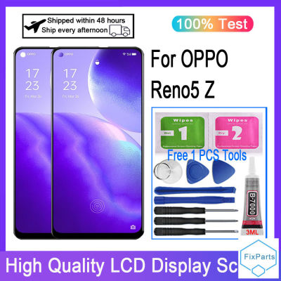 สำหรับ OPPO Reno5 Z CPH2211แผงหน้าจอทัชสกรีนจอแสดงผล LCD แบบสัมผัสหน้าจอ