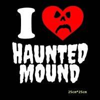 Sematary I Love Haunted Mound ความร้อนโอนความร้อนสติกเกอร์ Heart Shape ครัวเรือนเหล็กบน Clorhing สติกเกอร์