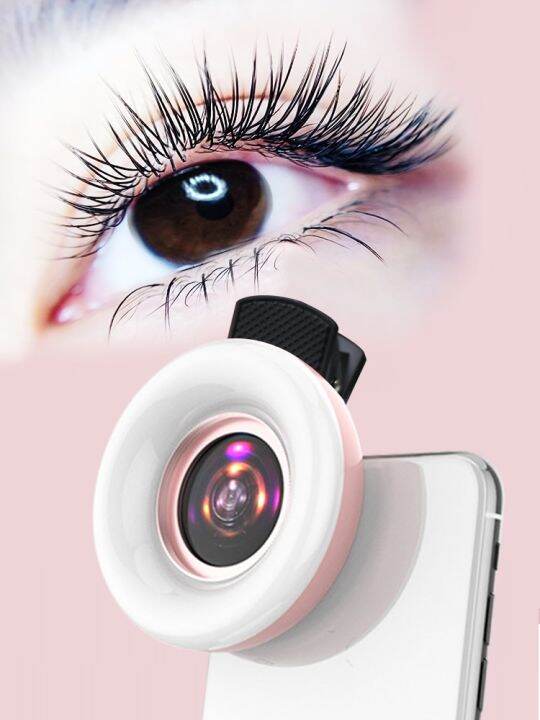 macro-lens-for-mobile-15x-fill-ring-light-selfie-live-lamp-camera-lens-with-led-universal-flash-smartphone-portable-light-clip