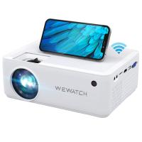 WEWATCH โปรเจคเตอร์ไฟเอลอีดีแบบพกพา V10 HD 1080P รองรับโฮมเธียเตอร์8500 LM เครื่องฉายสไลด์ภาพยนตร์กลางแจ้งขนาดเล็ก