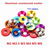 10pcs Flat washer M2 M2.5 M3 M4 M5 M6 colourful anodized aluminum alloy washer for Countersunk Head Bolt Washers Gasket