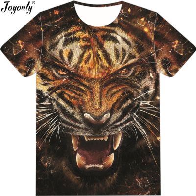Joyonly 3d Angry Tiger Face Tshirts for Boys Girls Cool Animal Kids Fashion T Shirt,2018 Summer Tee Shirts Children Funny Tops