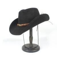 【Explosion umbrella】 2019 Fascinator ผู้หญิงผู้ชายขนสัตว์ Hollow Western คาวบอยหมวก Roll Up Brim สุภาพบุรุษ Outblack Sombrero Hombre แจ๊สหมวกลมเชือก