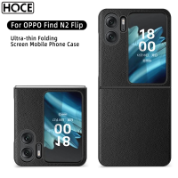 เคสหนังพลิกโทรศัพท์หนัง PU แฟชั่นแบรนด์ HOCE สำหรับ OPPO Find N2 Flip 5G ฝาครอบฮาร์ดดิสก์ PC สำหรับ OPPO Find N2ฝาพับ5G เคสกันกระแทกหัวเข็มขัดเลนส์อย่างดี