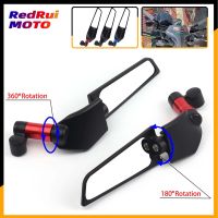 Universal Motorcycle Rearview Mirrors Wind Wing Adjustable Rotating Side Mirrors For Kawasaki z250 Z300 Z125 J300 ER6N ER4N Z800