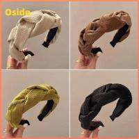 OSIDE 2Pcs สีทึบทึบ ห่วงรัดผม ผ้าผ้าทอ งานทำมือ แถบคาดศีรษะกว้าง ของใหม่ ที่คาดผม สำหรับผู้หญิง