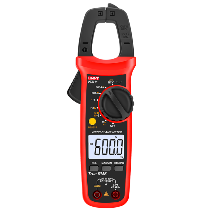 UNIT Digital Clamp Meter True RMS UT202A + UT204 + AC DC เครื่องทดสอบ