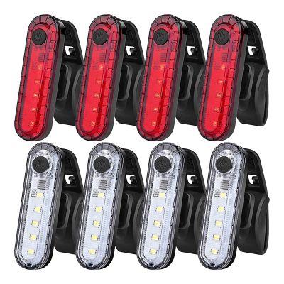 8Pack USB Rechargeable LED Bike Tail Light,Front Headlight and Rear Bicycle Light for Road Bike Cycling