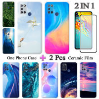 เคสลายการ์ตูน TPU เคสมือถือซิลิโคนนิ่ม2อิน1 C17 Realme 7i พร้อมที่ป้องกันหน้าจอเซรามิก