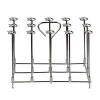 Skewer Stand Racks สำหรับ Ninja Foodi DZ201,ตะกร้าคู่ DZ401-ไม้เสียบบาร์บีคิวสแตนเลส